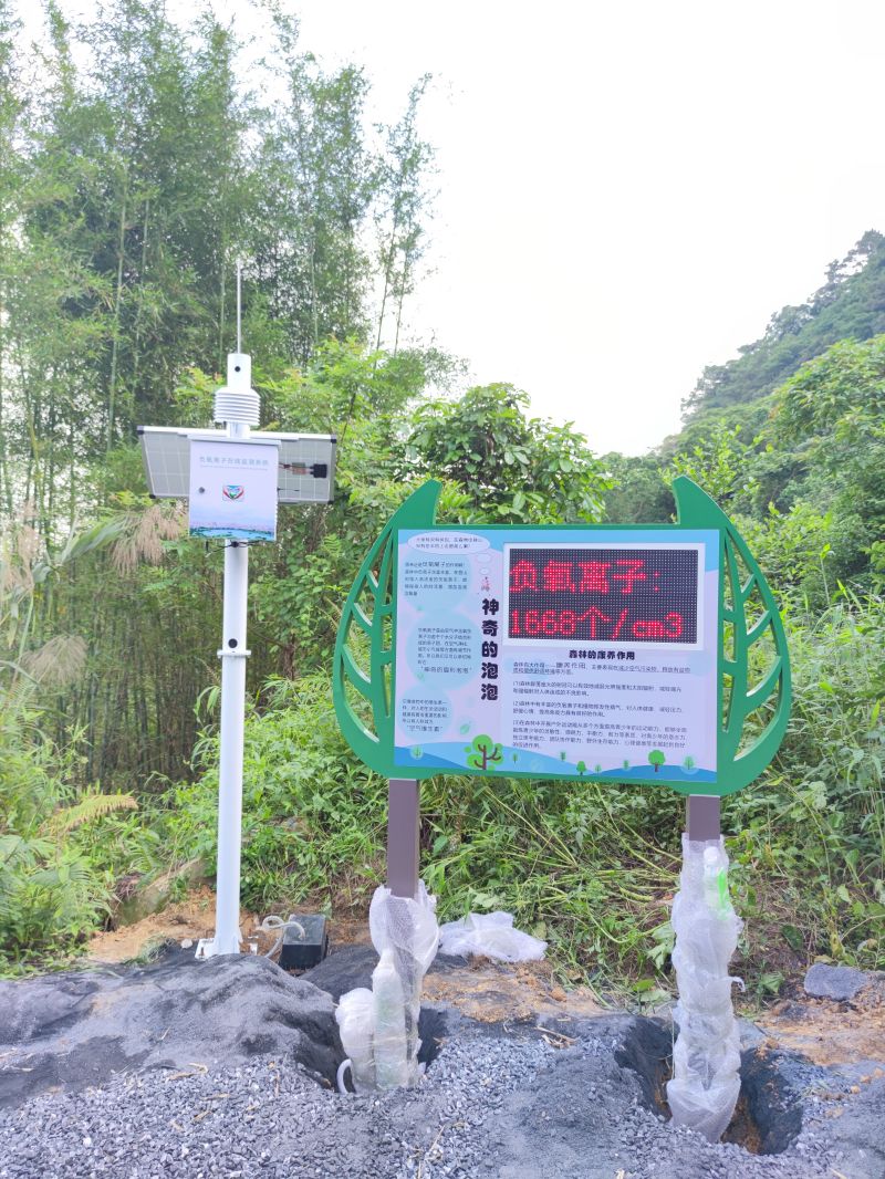 清遠英德石牯塘鎮錦潭小鎮負氧離子監測設備安裝案例